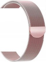 Geschikt voor Samsung Galaxy Watch / Gear S3 bandje Rose Series 45/46 mm - Milanees Polsband Luxe Milanese Loop - Roestvrij staal - Magneet Sluiting