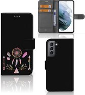 Smartphone Hoesje Geschikt voor Samsung Galaxy S21 FE Book Style Case Boho Dreamcatcher