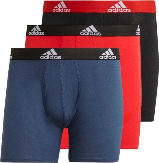 adidas BOS Brief 3-pack Boxers - thermobroek - zwart/rood - Mannen | bol.com