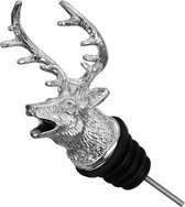Quality Free pourer - Unieke Schenktuit - Cadeau Verpakking - Silver Deer Head