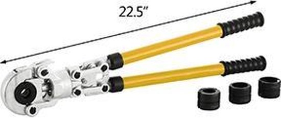 Perstang koperen buis V-contour en TH-contour met pijpsnijder - perstang composietbuis voor koperen buis en composietbuis, handperstang koperen buis met V12 V15 V18 V22 V28 en TH16 TH20 TH26 TH32