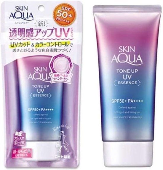 Skin Aqua Tone Up UV Essence SPF 50+ PA ++++ 80g - Lavender- Japanese Skincare | bol.com