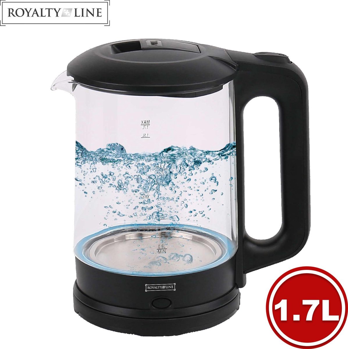 Royalty Line RL-GWK2000.835.5: Elektrische glazen waterkoker