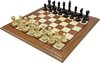 Afbeelding van het spelletje Handgemaakte houten schaakbord - Compleet met metalen schaakstukken - Luxe uitgave - Hoge kwaliteit - Schaakbord - Schaakspel - Schaakset - Bordspel - Volwassenen - Schaken - Chess - 40 x 40 cm - Vaderdag kados