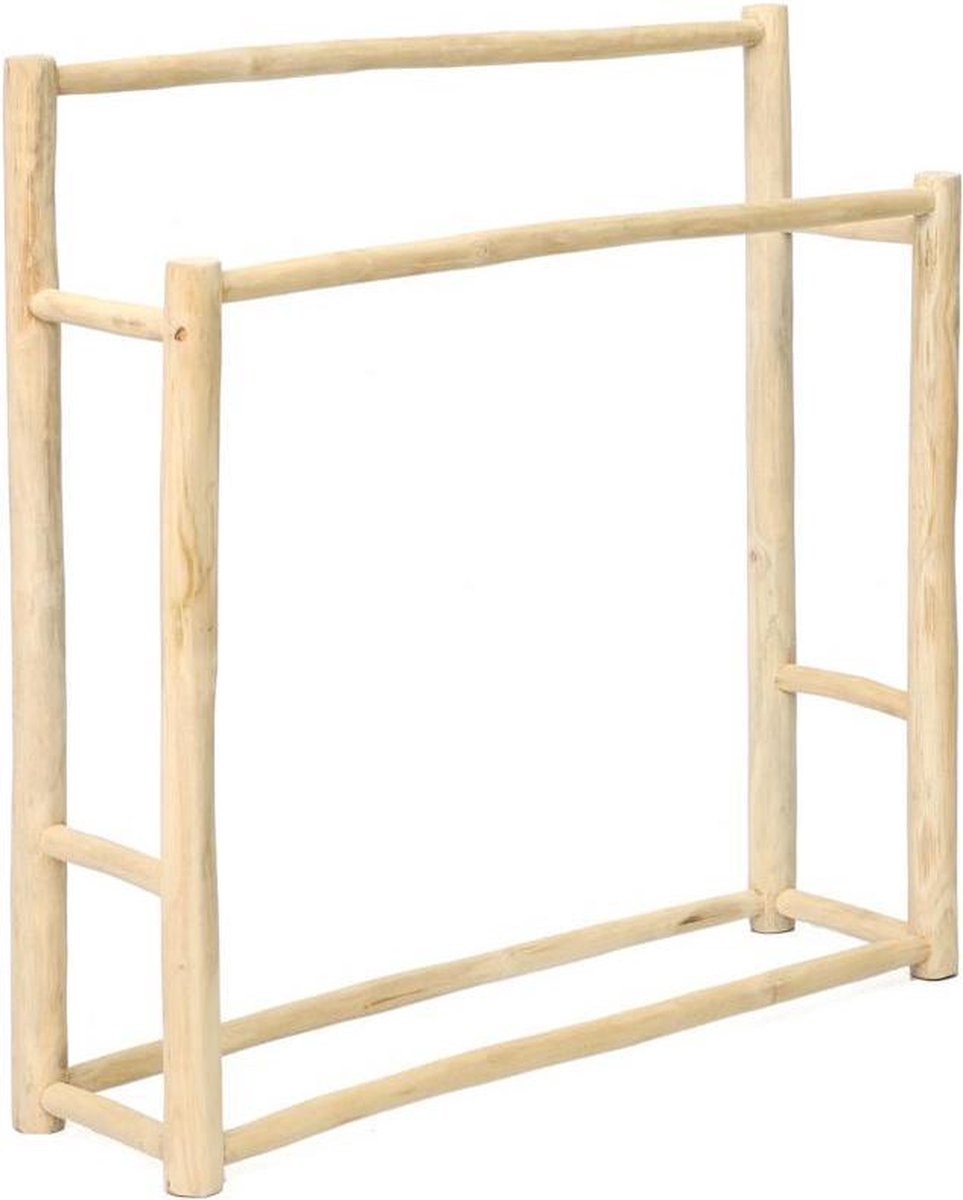 BazarBizar Tulum handdoeken rek - boho naturel badkamerrek