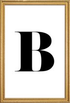 JUNIQE - Poster met houten lijst B -13x18 /Wit & Zwart