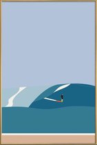 JUNIQE - Poster met kunststof lijst Fornøjelse Surf No. 03 -30x45