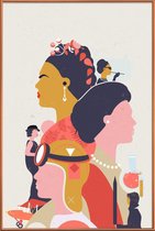 JUNIQE - Poster met kunststof lijst Phewomenal -20x30 /Oranje & Rood