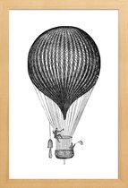 JUNIQE - Poster in houten lijst Air Balloon -30x45 /Wit & Zwart