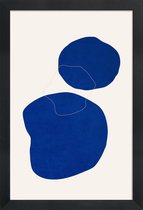 JUNIQE - Poster met houten lijst Distance -13x18 /Blauw