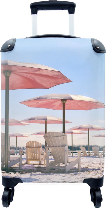 native Op maat Winderig Koffer - Parasol - Roze - Zomer - Past binnen 55x40x20 cm en 55x35x25 cm -  Handbagage... | bol.com