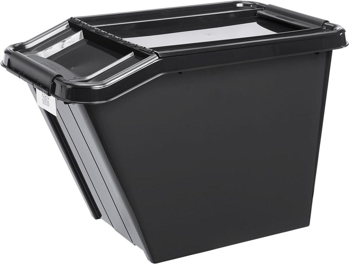 Container met deksel PlastTeam ProBox Recycle QR 58L