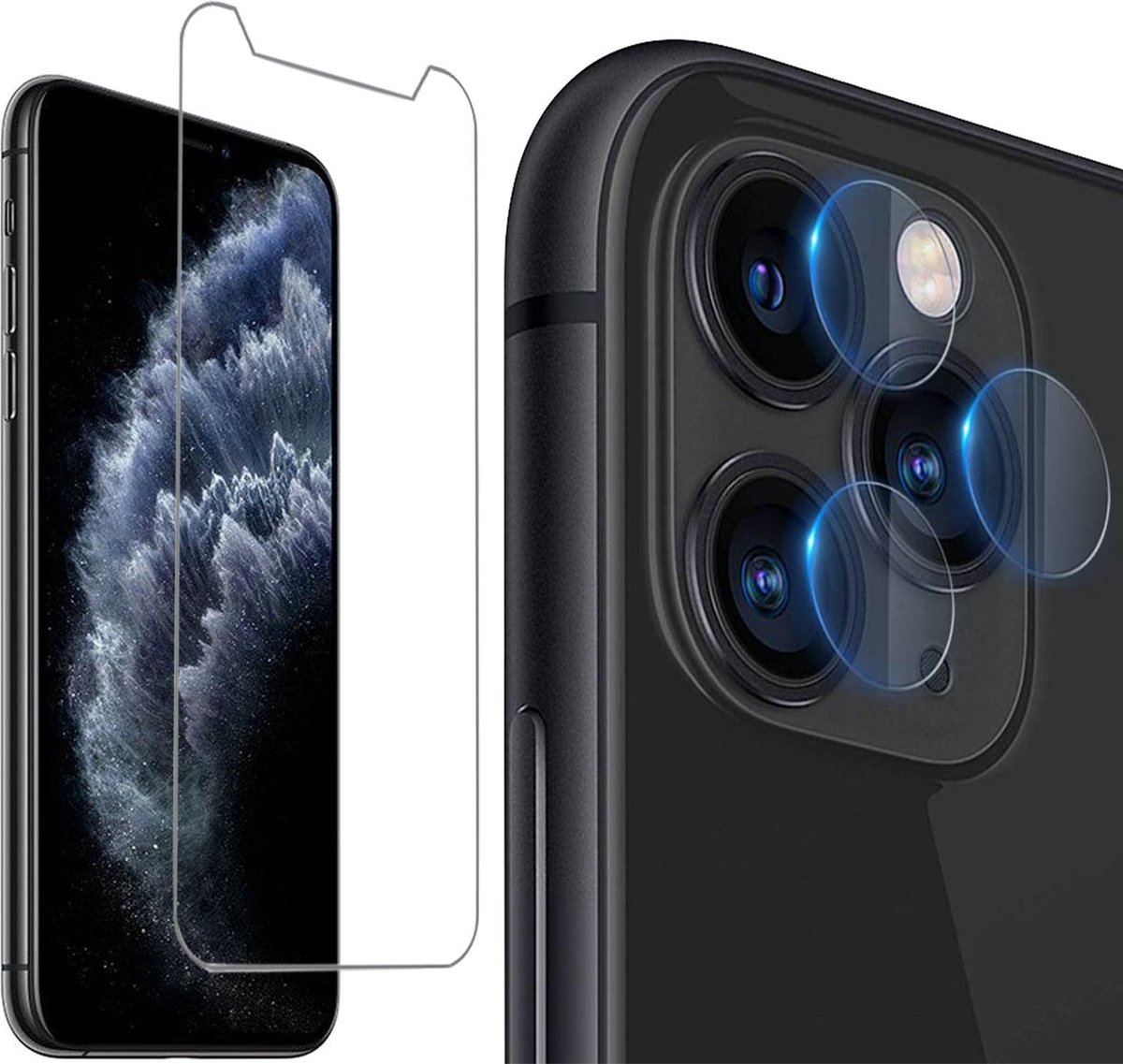 Geschikt voor iPhone 11 Pro Max Screen Protector Glas en Camera Screenprotector