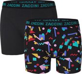 Zaccini - Heren Boxershorts - 2 pack - Model Mephis - Zwart