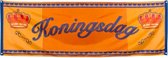 1x Oranje Koningsdag spandoek/ banner/ vlag 220 x 74 cm - Oranje Koningsdag versiering/ straatversiering