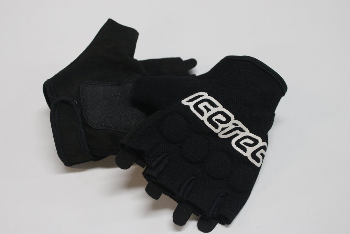 Icetec | Skate/Skeeler handschoenen - XXL - klittenbandsluiting - Zwart