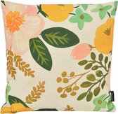 Retro Flower Cleo Kussenhoes | Katoen / Linnen | 45 x 45 cm