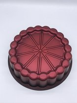 Cakevorm| Granieten | Diameter 26 cm| Diepte 7 cm| Bordeauxrood