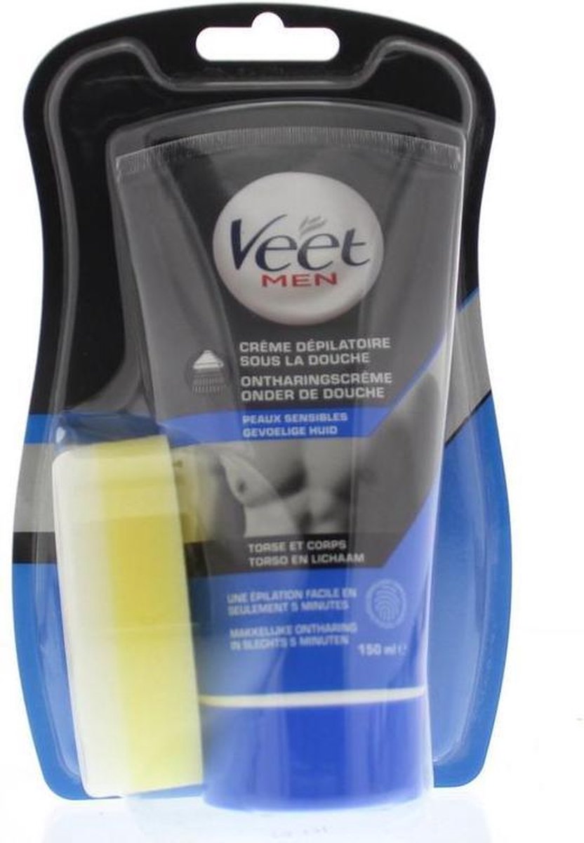 Veet Ontharingscreme - Man - Gevoelige Huid - In Shower - 150 ml | bol.com