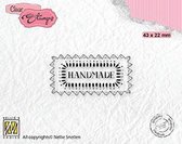 DTCS030 Clear Stamp Nellie Snellen - tekst Handmade - rechthoek tekststempel - handgemaakt - geschikt als textiel stempel