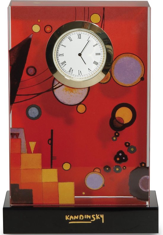 Goebel® - Wassily Kandinsky | Tafel Klok "Zwaar rood" | Glas, 11cm