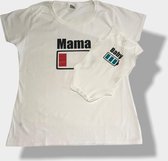 T-shirt mama en romper baby batterij