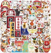 Mix 50st Unieke Lucky Cat van  Anime Cartoon Stickers