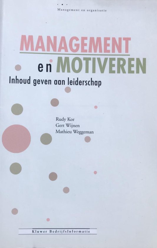 Management en motiveren inhoud geven aan leiderschap - cover