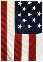 Dibond - Amerikaanse Vlag - 40x60cm Foto op Aluminium (Met Ophangsysteem)