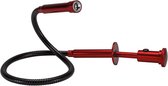 Toolland Grijper, flexibel, met magnetisch uiteinde en ledlicht, 64 cm, pvc, rood