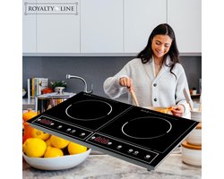 Royalty line – Kookplaat Inductie – Elektrische inductie Kookplaat Dubbele – LED Display – Timer – RL-DIP4000.2