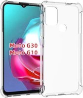 Motorola Moto G30 / G20 / G10 hoesje - MobyDefend Transparante Shockproof TPU Gelcase - Verstevigde Hoeken - Volledig Doorzichtig - GSM Hoesje - Telefoonhoesje Geschikt Voor: Motor