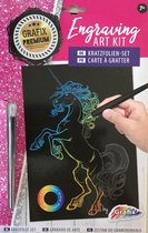 Kras tekening (scratching) Paard KLeurrijk