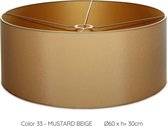 Lampenkap cilindervormig - Ø60 x h= 30cm - Mustard Beige