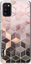 Casetastic Samsung Galaxy A41 (2020) Hoesje - Softcover Hoesje met Design - Soft Pink Gradient Cubes Print