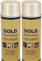 2x Gold chromespray