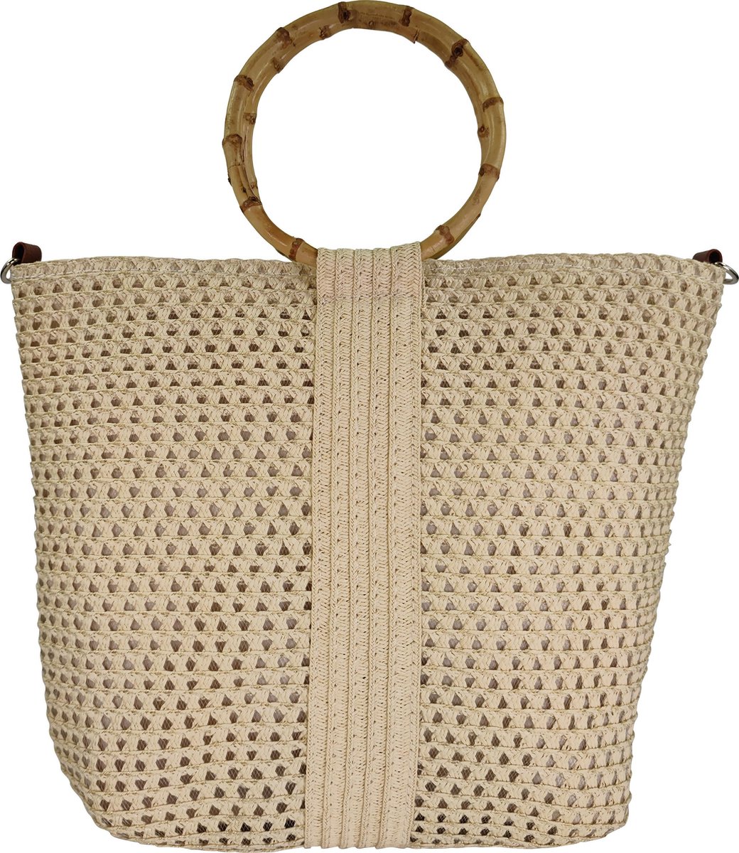Raffia handtas Qischa® beige