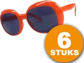 Lunettes de fête Oranje | 6 pièces Oranje Glasses Party Glasses "Julie" | Vêtements de fête Championnat d'Europe de Voetbal 2021 | Décoration Oranje Pack Décoration Équipe Nationale Nederlands Elftal Pack Orange
