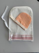 ZenXstore Scrubhandschoen/Kese/Peelinghandschoen geschikt voor lichaams-scrub ontdoen van dode huidcellen- plus gezichtsscrub