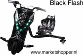 Elektrische drift trike karts met vering en LED verlichting - drie racestanden – BLACK FLASH