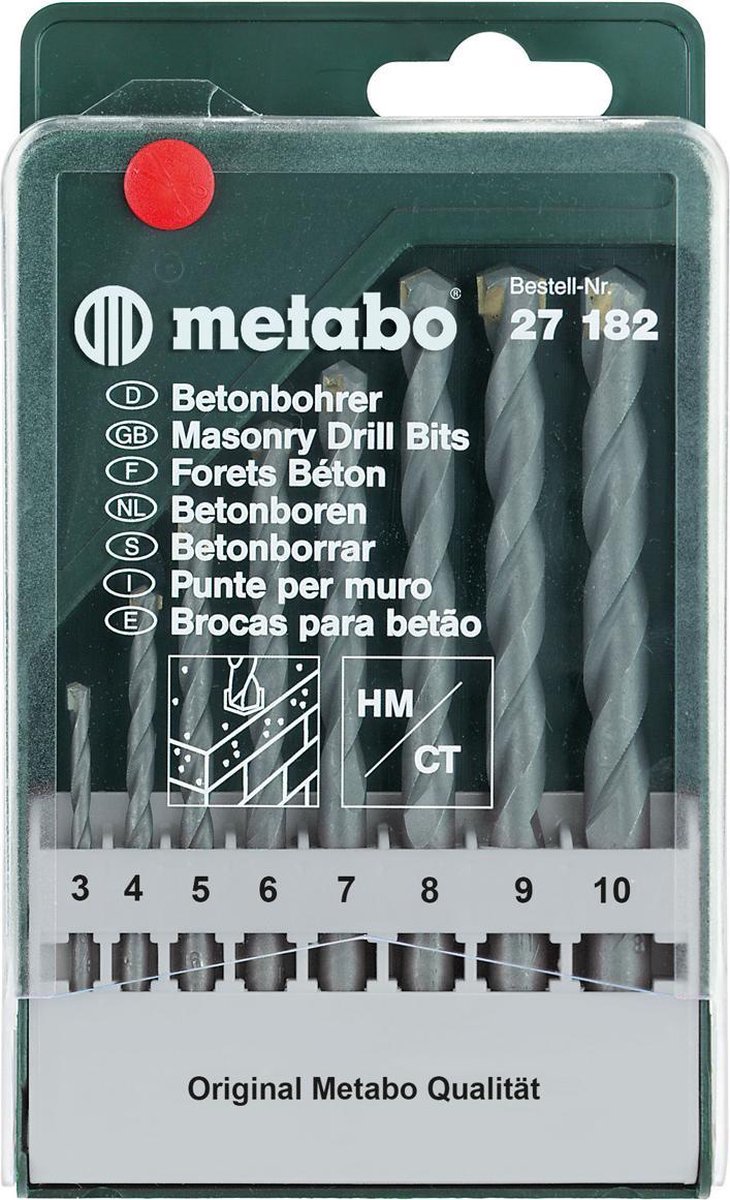 Metabo Toebehoren - 8-delige betonborenset 627182000