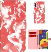 Voor Samsung Galaxy A50/A30s/A50s Cloud Fog Pattern Horizontal Flip Leather Case met Houder & Card Slot & Wallet (Rood)