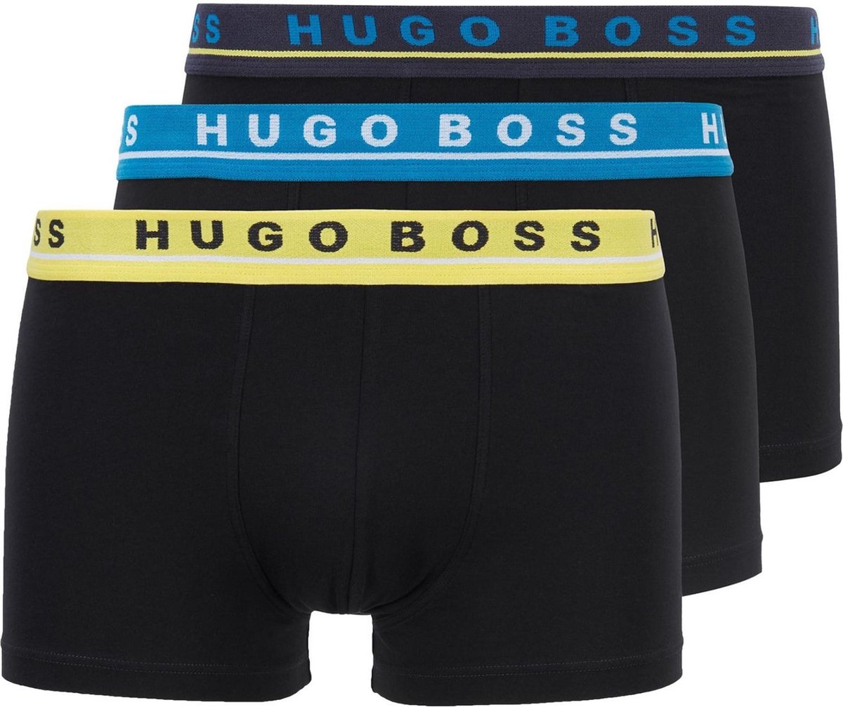 Boss Brief (3-pack) Onderbroek - Mannen - zwart/geel/blauw | bol.com