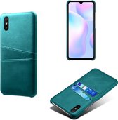 Backcover met Opbergvakjes + PMMA Screenprotector voor Xiaomi Redmi 9A _ Groen