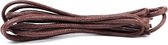 Ronde bruine wax veters | lengte: 90cm | dikte: 2,5mm | Heren schoenveter