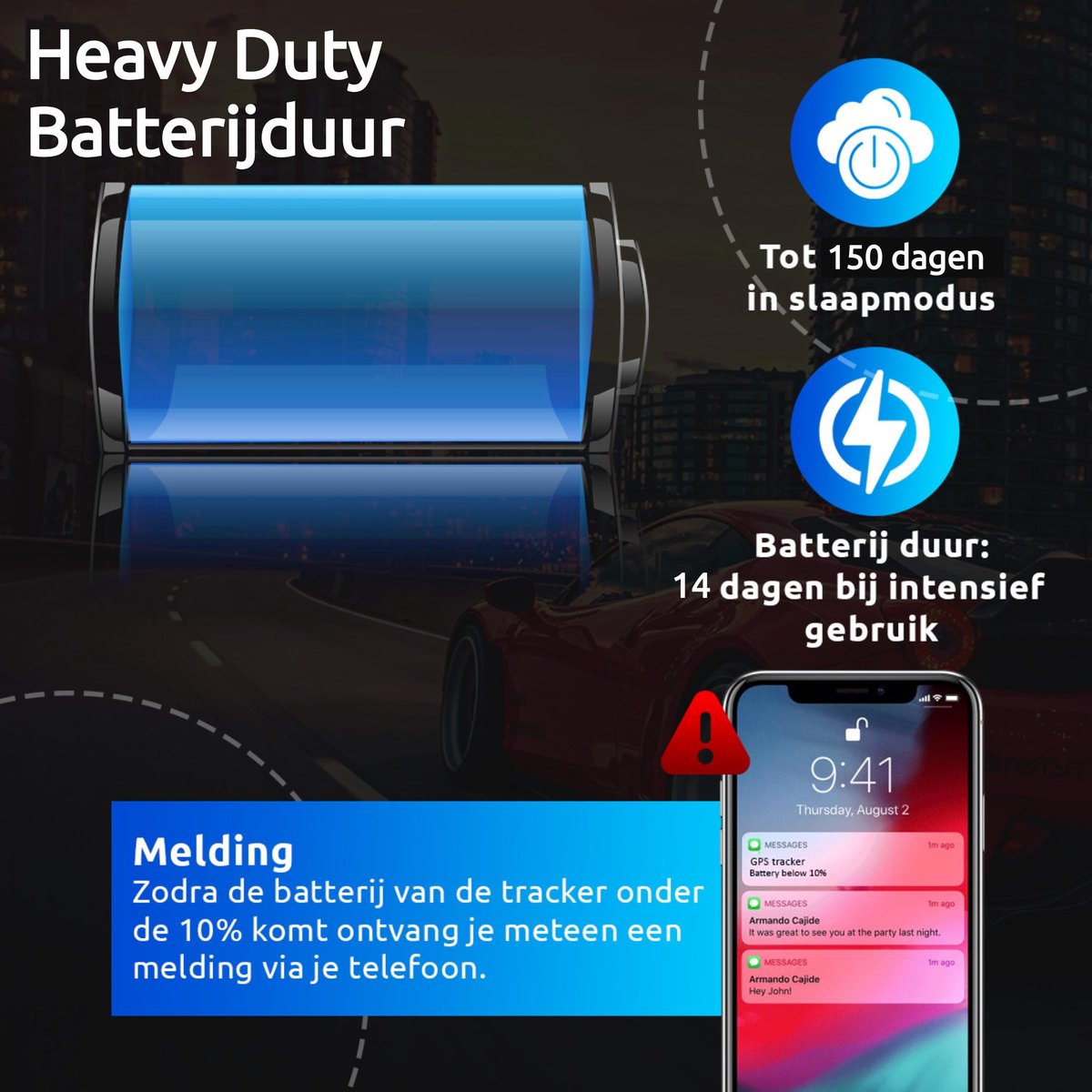 Traceur GPS Good2Know - Avec carte SIM et sans abonnement - Heavy Duty 150  jours 