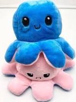 Octopus Knuffel Mood - Reversible Octopus - Emotie Knuffel - Baby Knuffel - Pluche Knuffel - Blij En Boos knuffel - Roze/Blauw