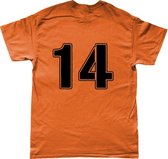 Johan Cruijff oranje rugnummer 14 shirt XL