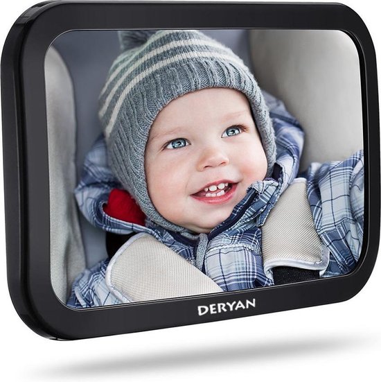 Deryan Luxe Car Mirror Bébé - Miroir de voiture pour enfants - Miroir de siège arrière pour Bébé