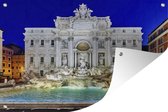 Muurdecoratie Verlichting - Fontein - Rome - 180x120 cm - Tuinposter - Tuindoek - Buitenposter